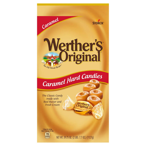 Premium Original Hard Caramel Candy, 2.4oz, pack of 4